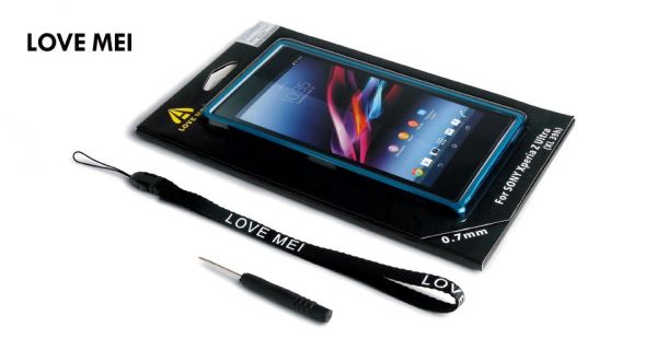 Bumper Alumínio 0.7mm Xperia Z Ultra - Love Mei - Preta